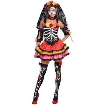 Disfraz Día de los Muertos Lujo (Talla L)