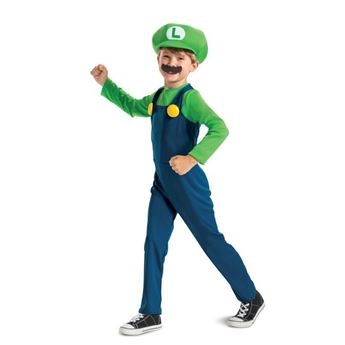 Disfraz de Super Mario Bros Luigi Lujo (4-6 Años)