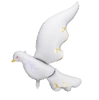 Globo Paloma Blanca Foil para Comunión y Bautizo Grande (90cm)