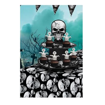Stand Cupcake Calavera Halloween cartón