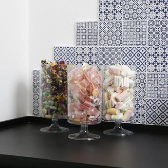 Bol Vaso Cilíndrico Transparente Candy Bar 12.5cm x 19,5cm