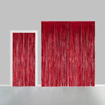 Cortina Roja Brillante (100 x 240cm)