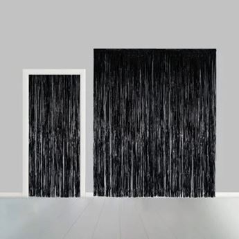 Cortina Negra Metálica (2,4m x 91cm)