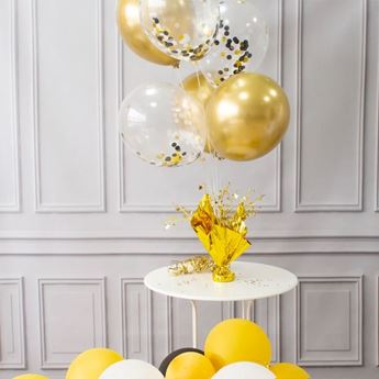 Centro de Mesa Dorado para Globos (72cm)