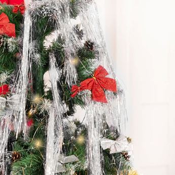 Cabello de Ángel para Árbol de Navidad plata 33x50cm
