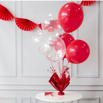 Centro de Mesa Rojo para Globos (72cm)