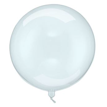 Globo Bubble Esférico Azul Transparente SIN VALVULA (40cm)
