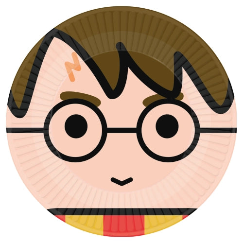 8 PLATOS PAPEL REDONDO HARRY POTTER 22,8 CM