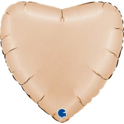 Corazón metálico rosado ´22