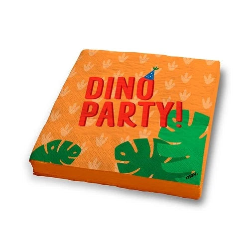 SERVILLETAS DE FIESTA DINO 33X33CM (20PZ) SERVILLETAS 33CM