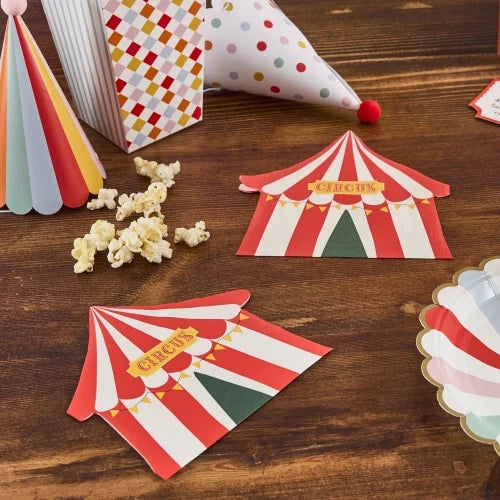 SERVILLETAS DE PAPEL PARA CARPA DE CIRCO - PAQUETE DE 16