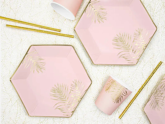 HOJAS DE PLACAS, ROSA CLARO, 23 CM (1PKT/6PC.)