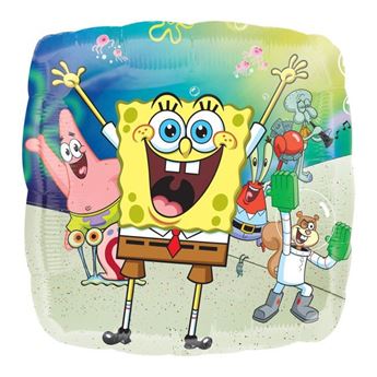 Globo Bob Esponja Cuadrado (45cm)