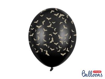 Globos Negros Murciélagos Dorados (6)
