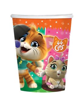 Vasos 44 Gatos Dibujos cartón (8 uds)