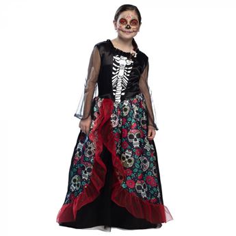 Disfraz Catrina Lujo Infantil (Talla 10-12 Años)