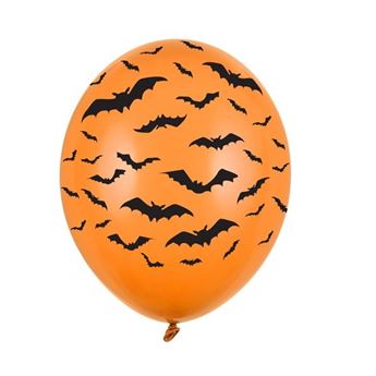 Globos Murciélagos Halloween Naranjas (6)