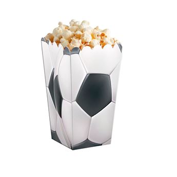 Cajas Palomitas Fútbol cartón 15cm (3 unidades)