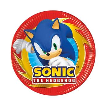 Platos de Sonic SEGA cartón 20cm (8 unidades)