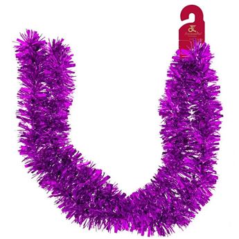 Espumillón Fucsia Brillante (180cm x 7cm)