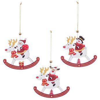 Colgante Madera Reno de Navidad 10cm (1 unidad)