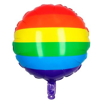 Globo Orgullo LGBT Arcoíris Redondo Foil (45cm)
