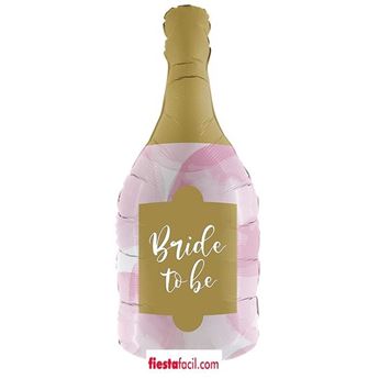 Globo Botella Champán Bride to Be Foil Despedida (89cm)