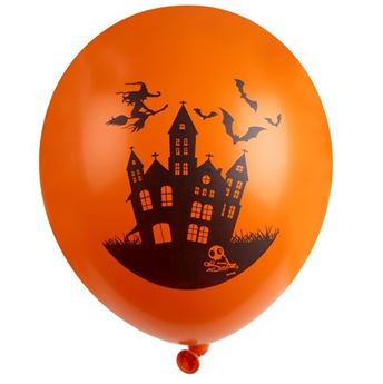 Globos Casa Encantada Halloween Látex (6 unidades)