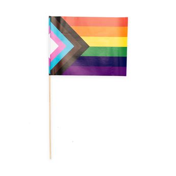 Banderas con Palo Progreso Pride papel (10 unidades)