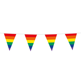 Banderín Fiesta Pride MADO plástico 20cm x 30cm (10m)