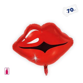 Globo Labios Rojos Beso Foil Despedida (70cm)