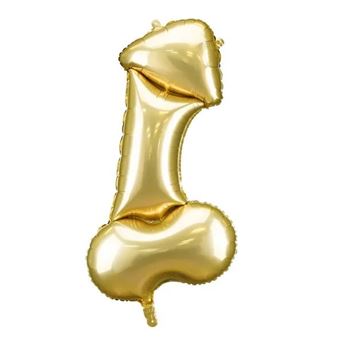 Globo Pene Dorado Foil Despedida (46cm x 88cm)
