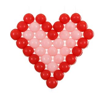 Malla Globos Forma de Corazón 63cm x 58cm