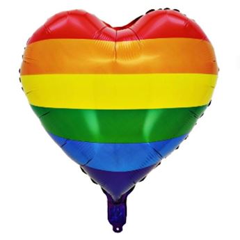 Globo Corazón Bandera Arcoíris (45cm)