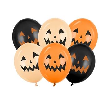 Globos Calabazas Halloween Multicolor Látex (6 unidades)