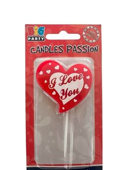 Vela Corazón I love You (10cm)