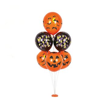 Bouquet Globos Calabazas y Murciélagos Halloween Látex (6 unidades)