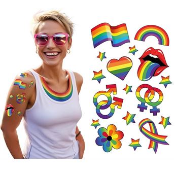 Tatuajes Temporales Pride Arcoíris Orgullo