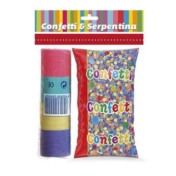 Bolsa Confeti Colores papel con Serpentina