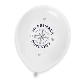 Globos Látex Mi Primera Comunión Marinero (6uds)