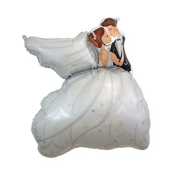 Globo Forma Novios Boda Foil (89cm x 71cm)