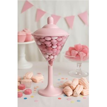 Bol Copa Martini Elegante Candy Bar Rosa (25cm)