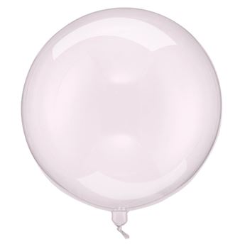 Globo Bubble Esférico Rosa Transparente SIN VALVULA (40cm)