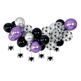 Kit Guirnalda de Globos Halloween Spooky Friends con Arañas - 37 Globos