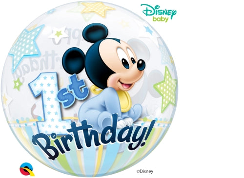 22 BURBUJA ÚNICA 001CT DN MICKEY MOUSE 1ER CUMPLEAÑOS