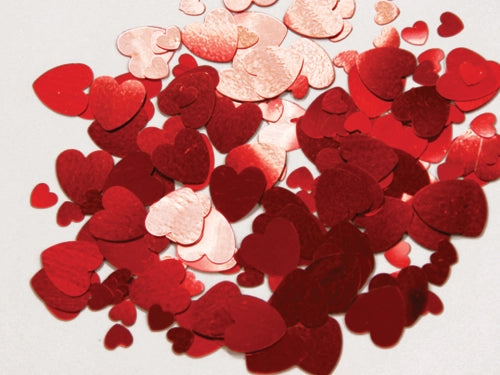 CONFETI CORAZONES ROJOS