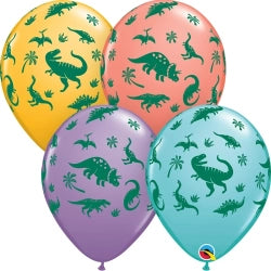 DINOSAURIOS DE LÁTEX DE 11" RND QX AST 025CT