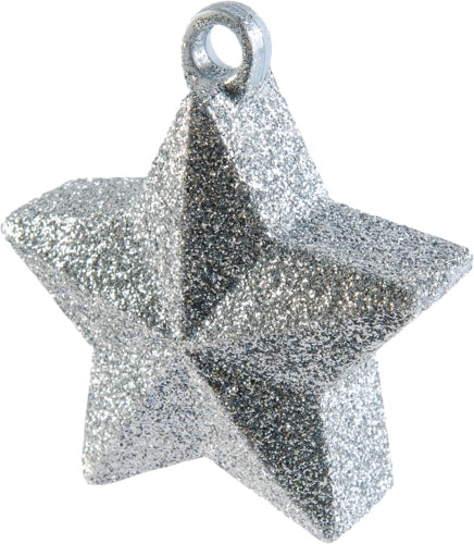 GLOBO PESO ESTRELLA SILVER GLITTER
