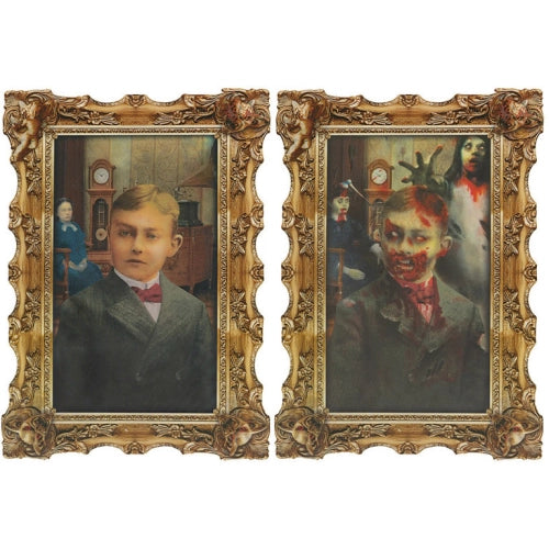 RETRATO LENTICULAR DE PLÁSTICO ZOMBI PODRIDO 45,7 X 30,4 CM