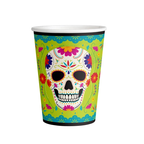 8 TAZAS DE PAPEL DÍA DE LOS MUERTOS 2021 PAPEL 250 ML